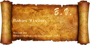 Bakos Vivien névjegykártya